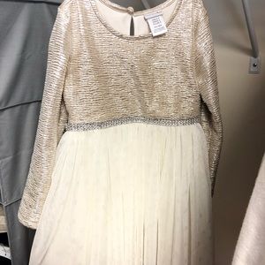 Shimmering Gold and Cream Dress